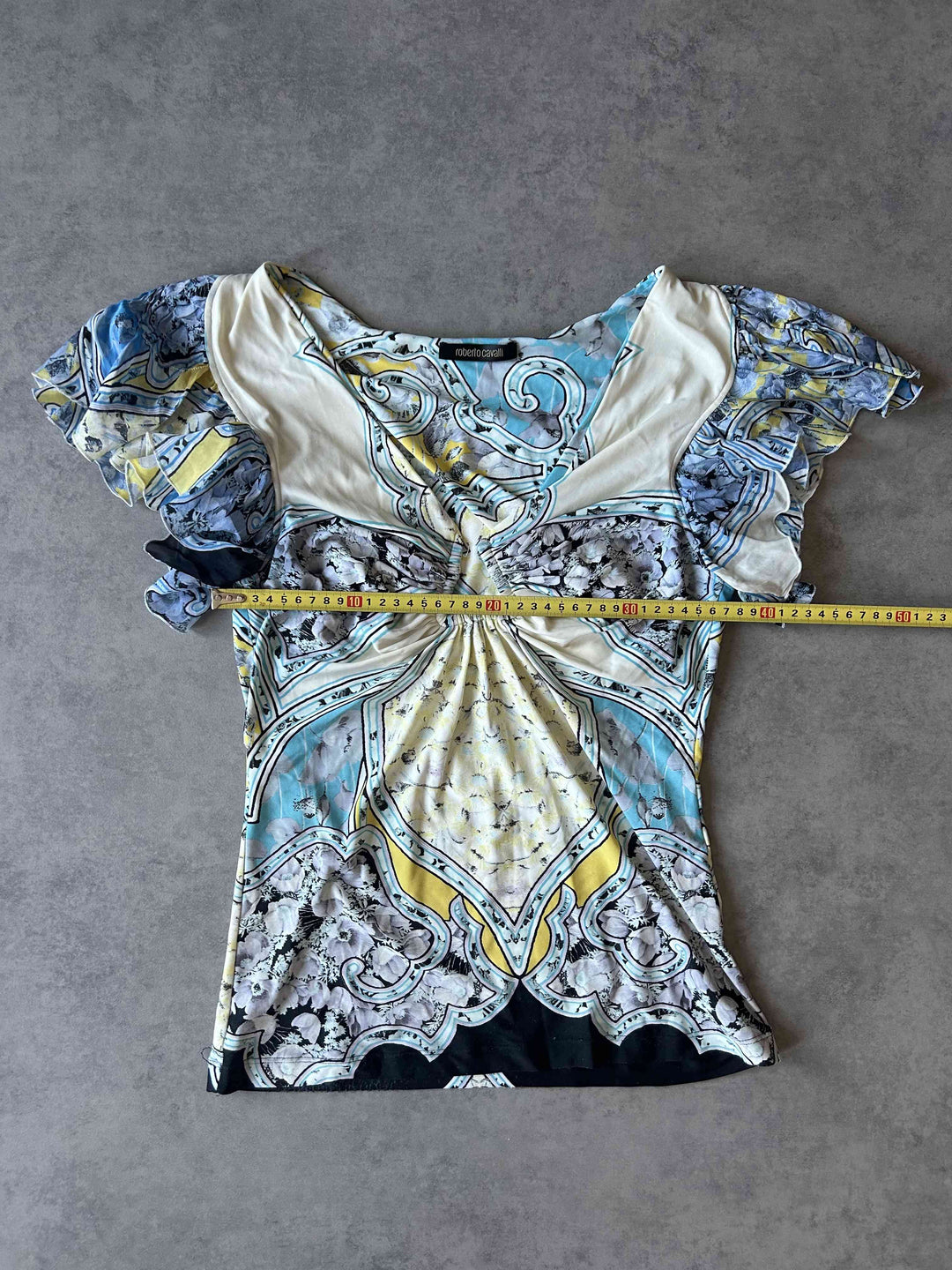 Blue pattern Y2K top