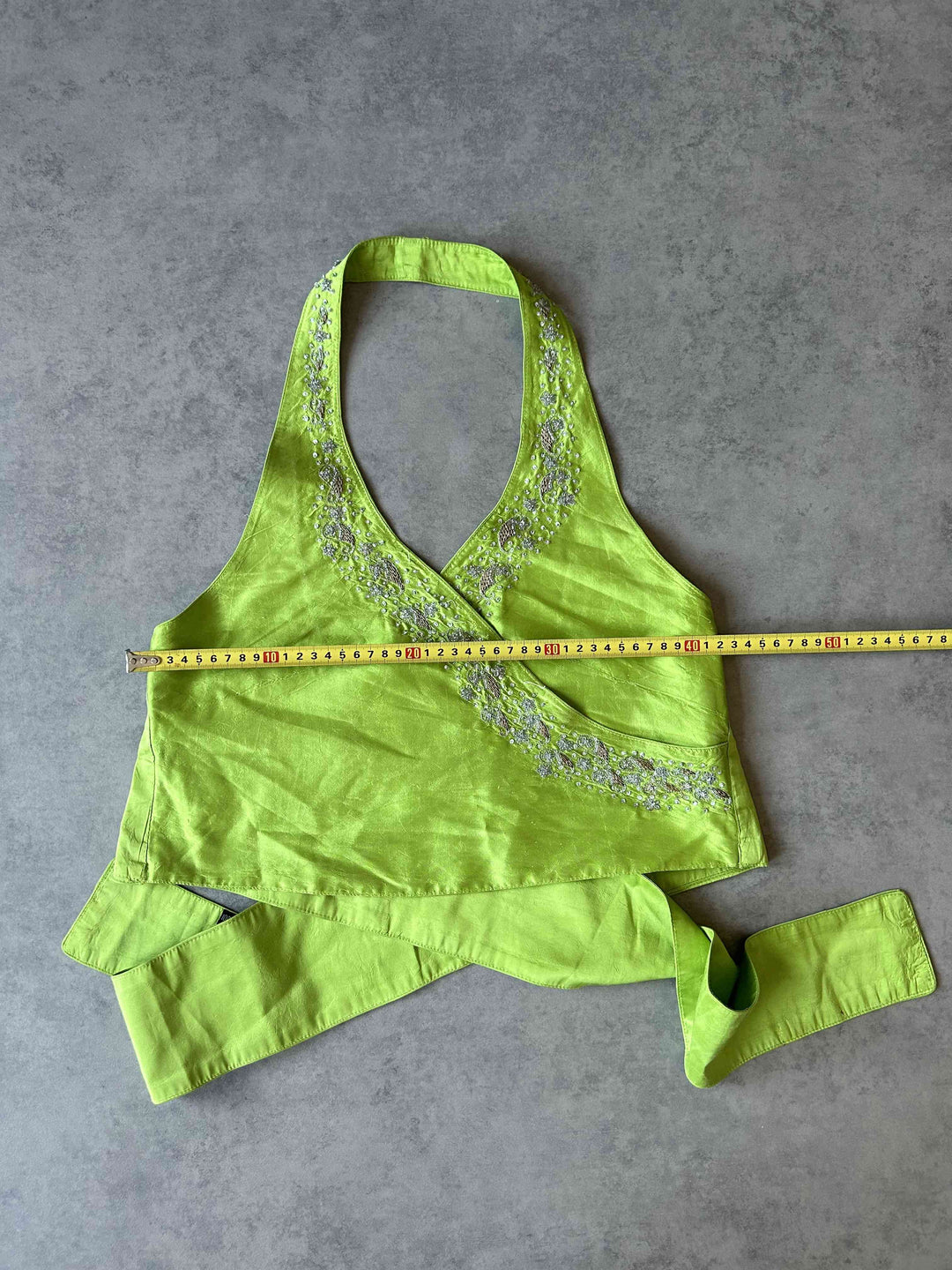 Green halter top